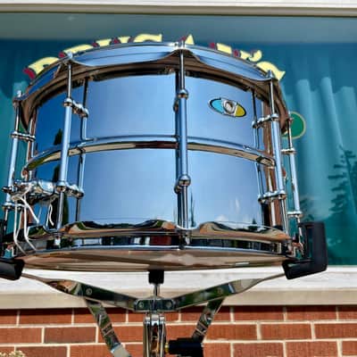 Ludwig Supralite 8x14 Steel Snare Drum LU0814SL image 8