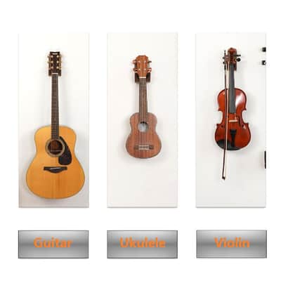 New Violin Wall Mount Hanger Holder Bracket Hook Wood Stand Violin Display Rack image 2