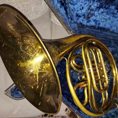 Continental Colonial Single French Horn, with case, Good playing condition, USA image 13
