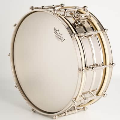 AK Drums Nickel Over Brass Dresdner Type Orchestra Model / Nickel Plated 5.5"x14" image 11