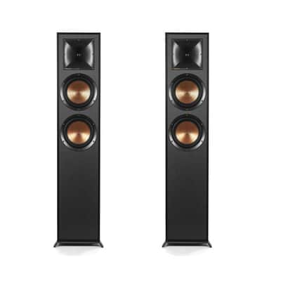 Klipsch Reference R-625FA Floorstanding Speaker, Black, Pair image 1