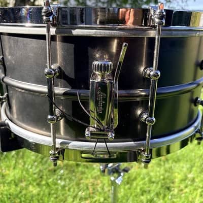 Ludwig LB417ST Limited Edition Black Beauty Satin Deluxe Brass 6.5x14 Snare Drum 2023 - Satin Black image 3