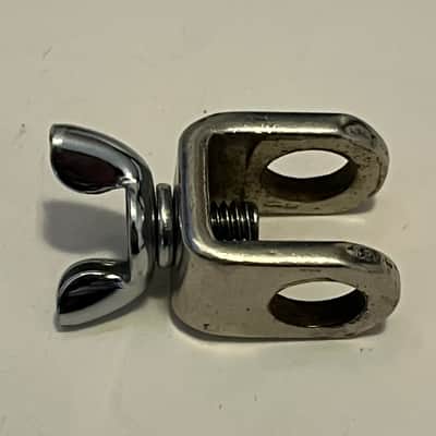 Ludwig Vintage Cowbell/Wood Block Bass drum holder 1960s Chrome image 5