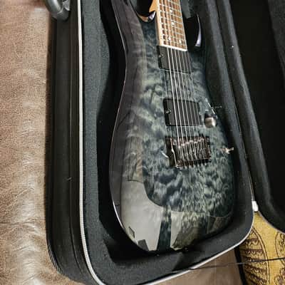 Ibanez RGA7QM 7-String 2012 - Black Quilt image 4