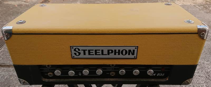 STEELPHON BA 805 Vintage Analog Italian Rare Amp Head Yellow '70 s image 1