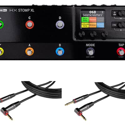 Line 6 HX Stomp XL + 2x Gator 20' RA Instrument Cable image 1