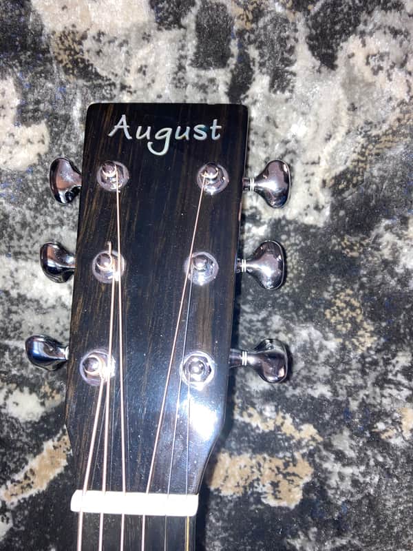 August acoustic electric jumbo usa made guitar image 1