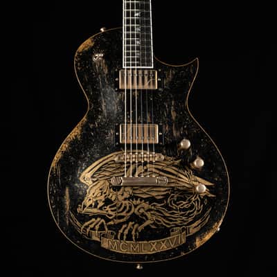 ESP Japanese Custom Shop Signature Series Will Adler Warbird Distressed - Black image 6