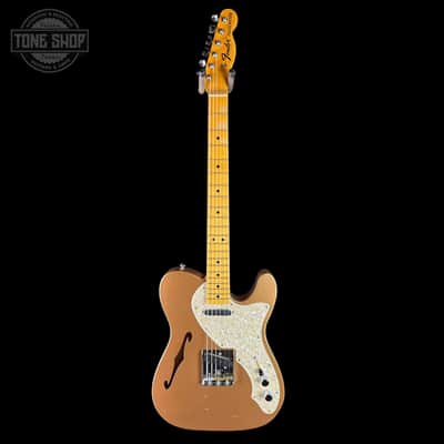 Used 2020 Fender Custom Shop Limited 1968 Thinline Telecaster Firemist Gold Metallic w/case TSU24939 image 2