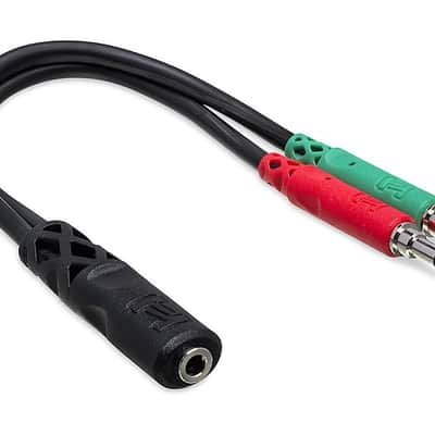 Hosa YMM-107 3.5mm TRRSF to Dual 3.5mm TRS Headset/Mic Breakout Cable image 2
