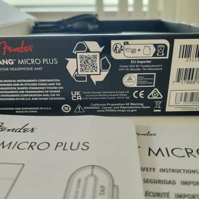 Fender Mustang Micro Plus Guitar Headphone Amp 2024 - Present - Black image 8