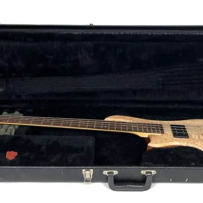 Custom Made Lefty Electric Bass Guitar Curly Maple Top Excellent Condition! image 1
