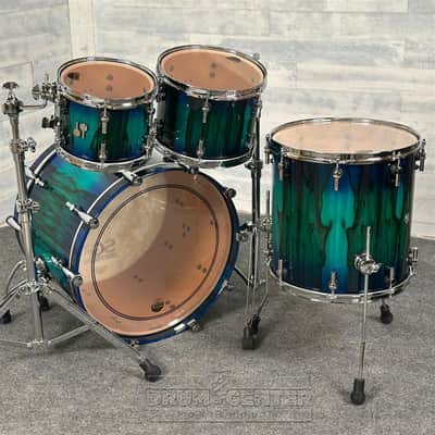 Sonor SQ2 Beech 4pc Drum Set Blue/Green Burst over African Marble Gloss imagen 4