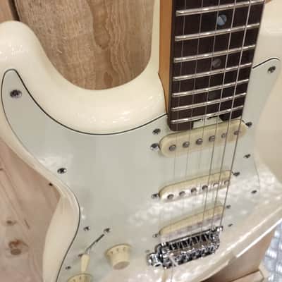 Schecter Traditional Route 66 Saint Louis S/S/S Left Hand Aged White image 11