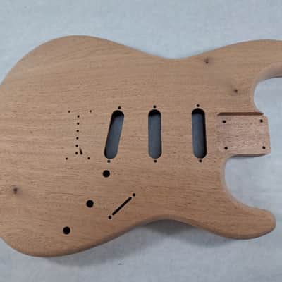 Unfinished Mahogany SSS Hardtail guitar body - fits Fender Strat Stratocaster necks J2053 image 1