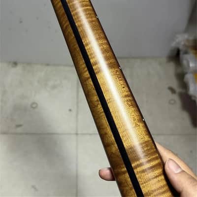 24 Fret Roasted Flame Maple Electric guitar neck 25.5inch rosewood Satin Parts image 5