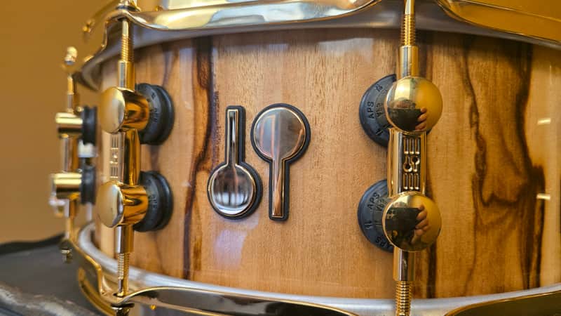 Sonor SQ2 Snare, 14x5.5, Heavy Beech, African Marble w/ Gold Hardware image 1