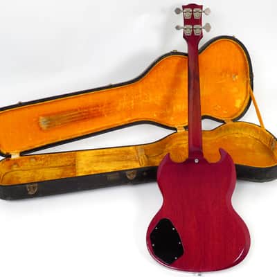 1961 Gibson EB-3 - Cherry Finish - First Year Example - Original Black Pebble Case image 3