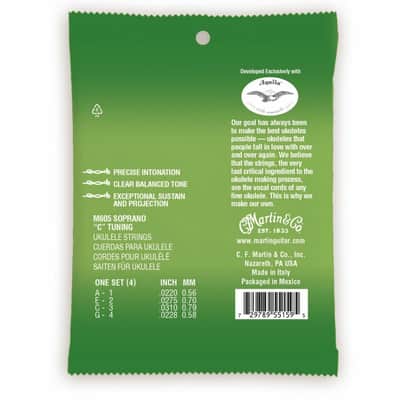Martin M605 Premium Polygut Soprano Ukulele Strings, .0220-.0228 image 2