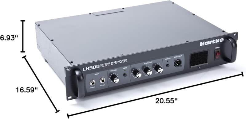 Hartke LH500 500 Watt Rack Mountable Bass Guitar Amplifier Head - Open Box image 1