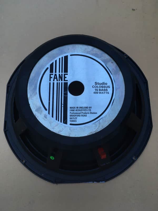 1980s FANE Studio Colossus 15 Bass 8 ohm 400 watts Speaker | Reverb