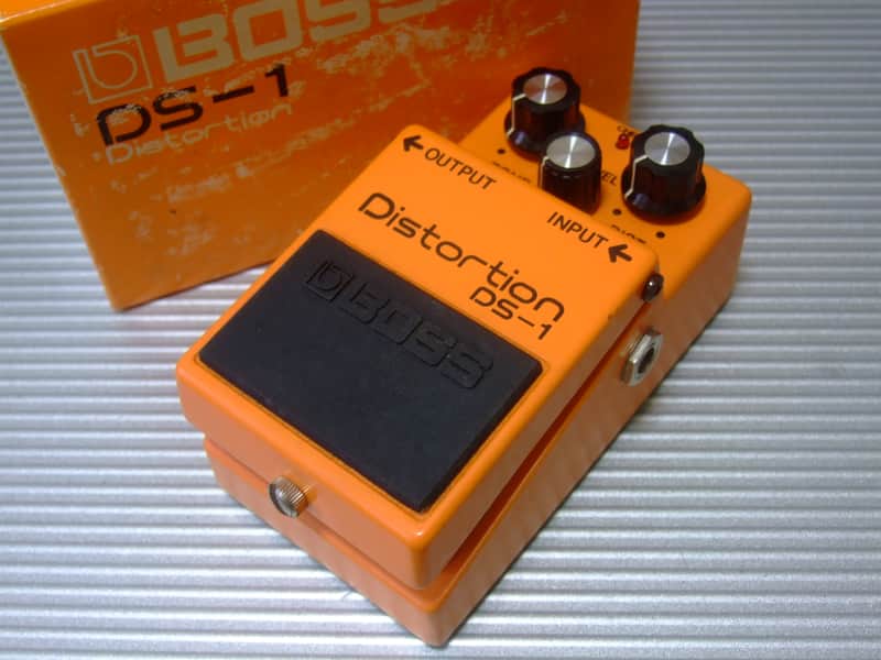 1979 8700 Rev.C Boss DS-1 Distortion w/ Original Box (Silver Screw, Black Label, Long Dash) MIJ Made in Japan image 1
