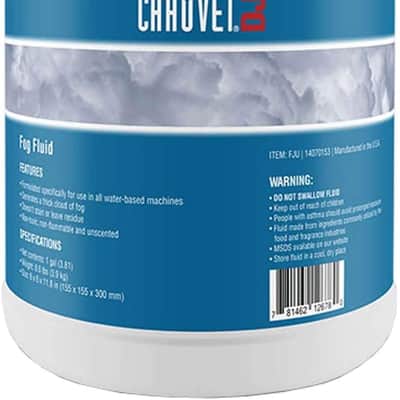 Chauvet H1800FLEX Hurricane Fog/Smoke Pro Machine + Fog Juice Fluid (1 Gallon) image 6