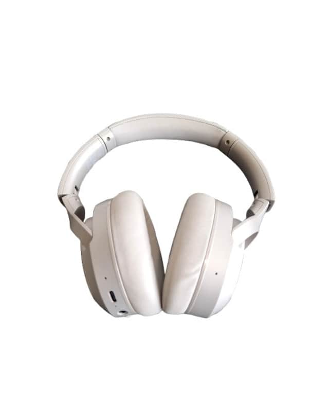 RUNOLIM Hybrid Active Noise Cancelling - Headphones - Silver, with case - Excellent w/ Soft Case image 1