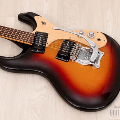 1978 Mosrite Ventures Model Vintage Guitar Sunburst w/ Moseley Vibrato, Case image 9