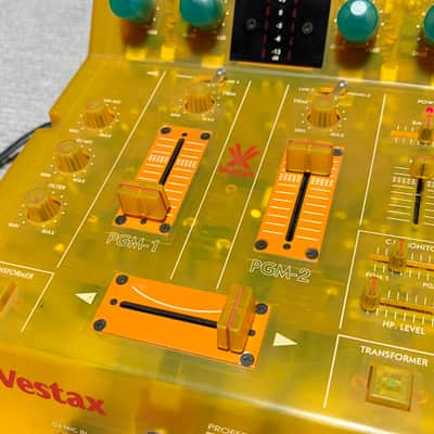 Vestax PMC-005A MKⅡ Yellow Translucent DJ Mixer | Reverb