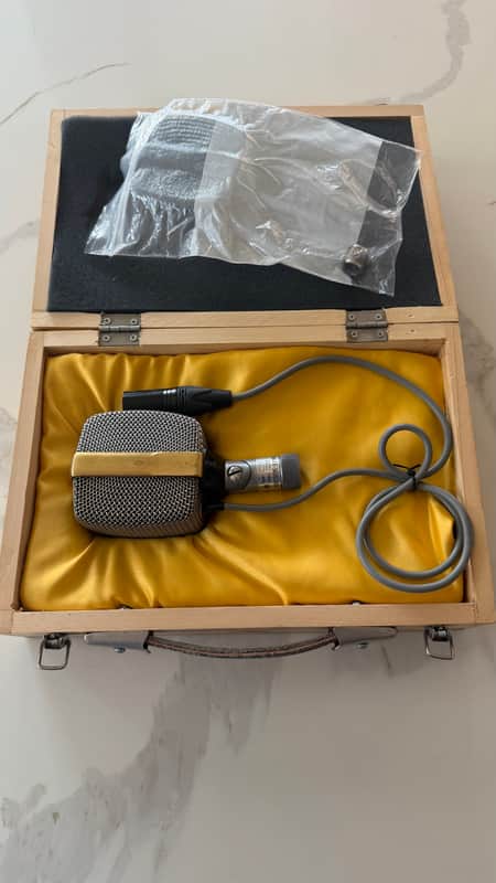 AKG D12 Cardioid Dynamic Microphone 1950s - 1960s - Silver / Black image 1