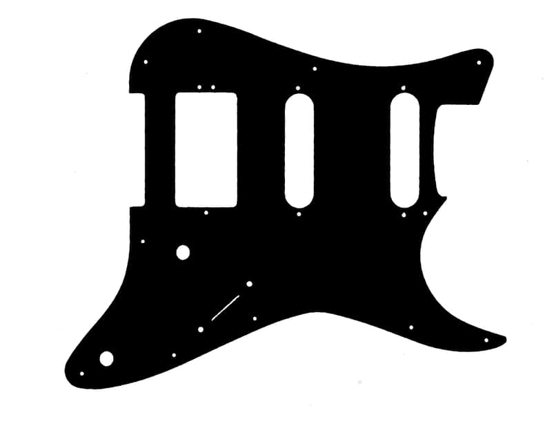 Custom Pickguard For 2019 - 2026 Made in America Kiesel Headless Delos (HD series) 22 -FRET HSS - Black/White/Black .090" image 1