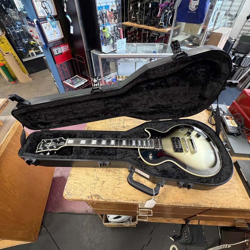 Used Epiphone Les Paul Custom Adam Jones Signature Electric Guitar Silver Burst with Original Case 2024 image 1