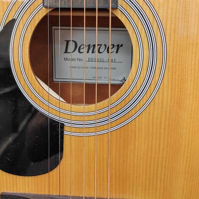 Denver DD34SL-NAT 3/4 Size Left-Handed Steel String Acoustic Guitar - Natural Gloss image 3