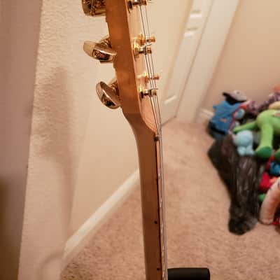 SD Curlee Jerry Garcia Wolf Influenced Tribute Guitar 1980's Natural image 12