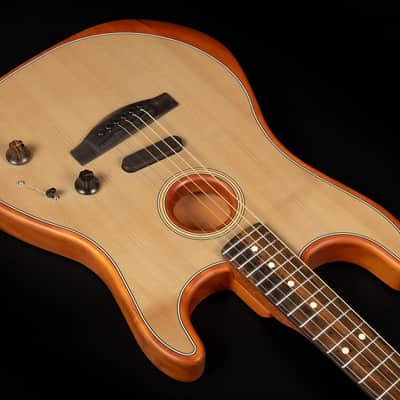 2020 Fender American Acoustasonic Stratocaster - Transparent Sonic Blue | USA Thinline Hollowbody Hybrid Electro Acoustic Guitar Fishman Pickup 2.39kg | CoA image 6