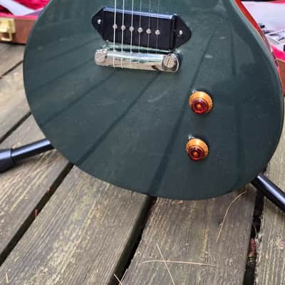 2024 Gibson Mod Shop Collection Les Paul Junior Evergreen Mahogany Two Tone Finish with Stinger Gibson Green image 6