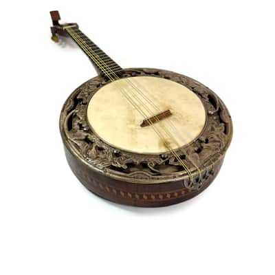 "Stentor" Art Nouveau Banjo-Mandolin with Lion-Decorated Tension Hoop, 1920s image 15