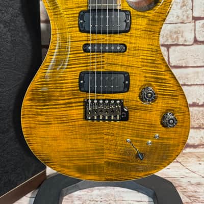 PRS Modern Eagle V Wood Library Yellow Tiger Natural Back Ziricote FB Paisley Case image 2