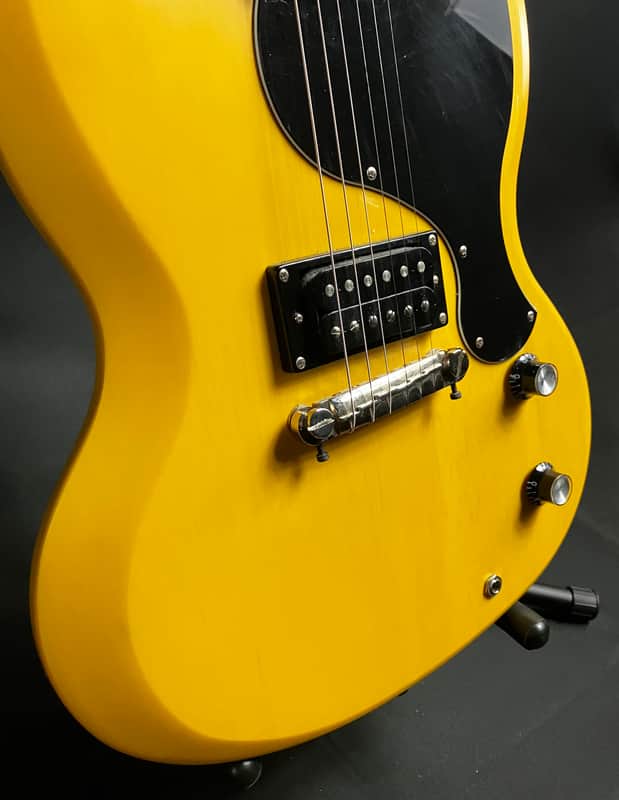 Epiphone SG Junior Electric Guitar Worn TV Yellow Finish | Reverb