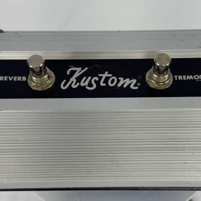 Kustom 2 Button Amplifier Footswitch Reverb / Tremolo *Rare* Vintage 1970s - Silver image 1