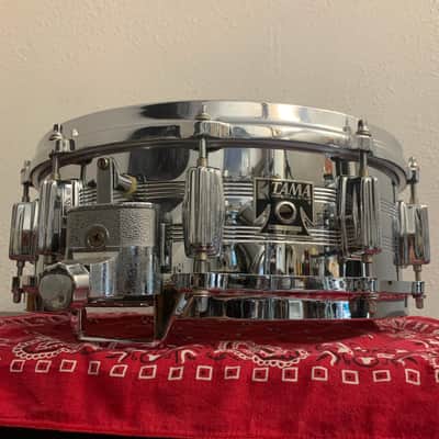 Tama No. 8005 Imperialstar King-Beat Steel 5x14" Snare Drum with Parallel Action Strainer 1977 - 1985 - Chrome Over Steel image 1