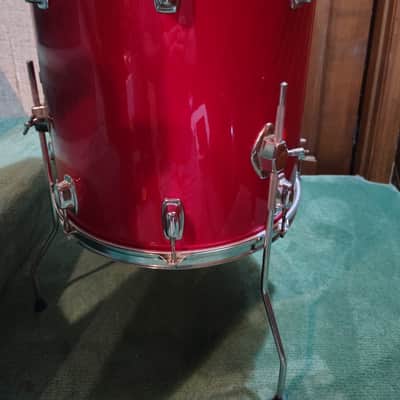 Ludwig Rockers Era 16x16 Floor Tom 1980's - Red Wrap image 3