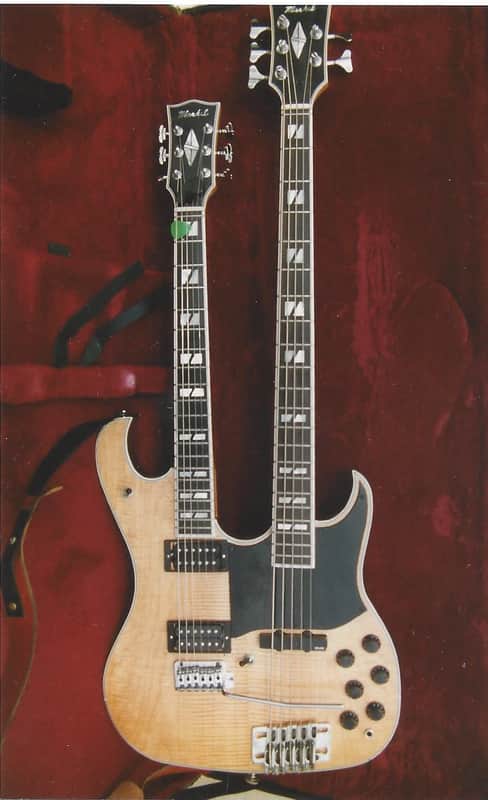 Glen Markel Double Neck Guitar/Bass 1995 Blonde image 1