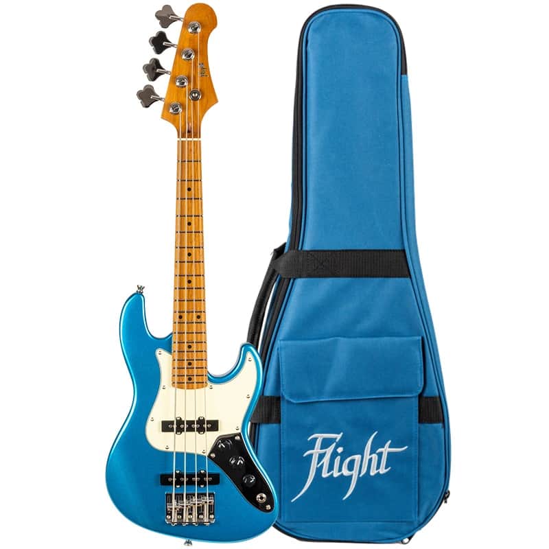 Flight Mini Bass JB LPB Rock Series Roasted Poplar Body Roasted Maple Neck 4-String Electric Bass Guitar w/Padded Gig Bag image 1