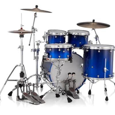 Pearl Reference One 4-Piece Shell Pack Drum Kit 22/16/12/10 Kobalt Blue Fade image 5