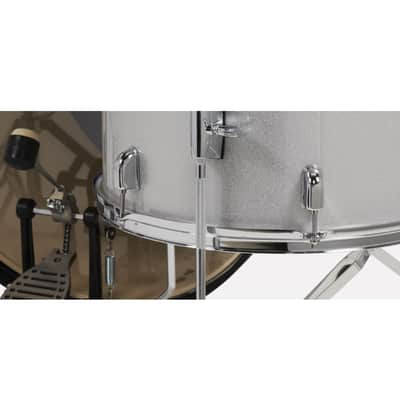 PDP Center Stage 5-Piece Drum Kit with Hardware and Cymbals (Diamond White Sparkle) image 8