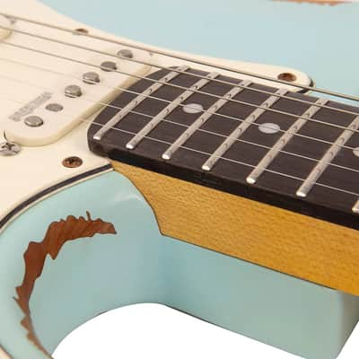 Vintage V6HMRLB Icon Ultra-Gloss Distressed Laguna Blue image 7