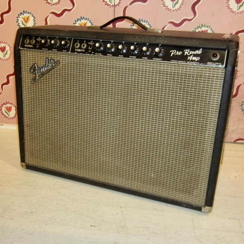 Fender Pro Reverb 2-Channel 40-Watt 2x12" Guitar Combo - 1966 - Black Panel image 1