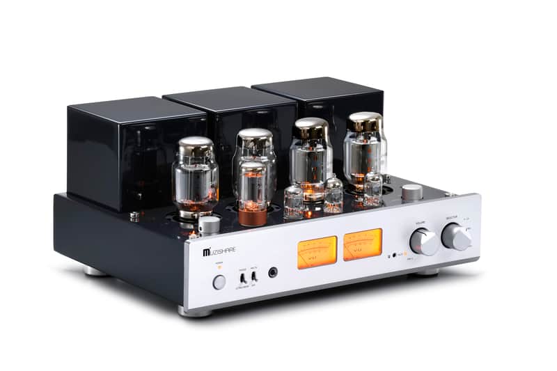 MUZISHARE 7 Push-Pull Vacuum Tube Integrated Amplifier, MM Phono Amplifier, XLR Input, Output Power 25Wx2 or 45Wx2, with Remote Control, AC115 and AC230 Switchable image 1